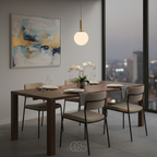 Lampa Wisząca Kula ze Szklanym Kloszem Opalowym - 4
