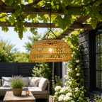 Lampa Wisząca Solarna Plecionka Rattan 30 Cm - 5