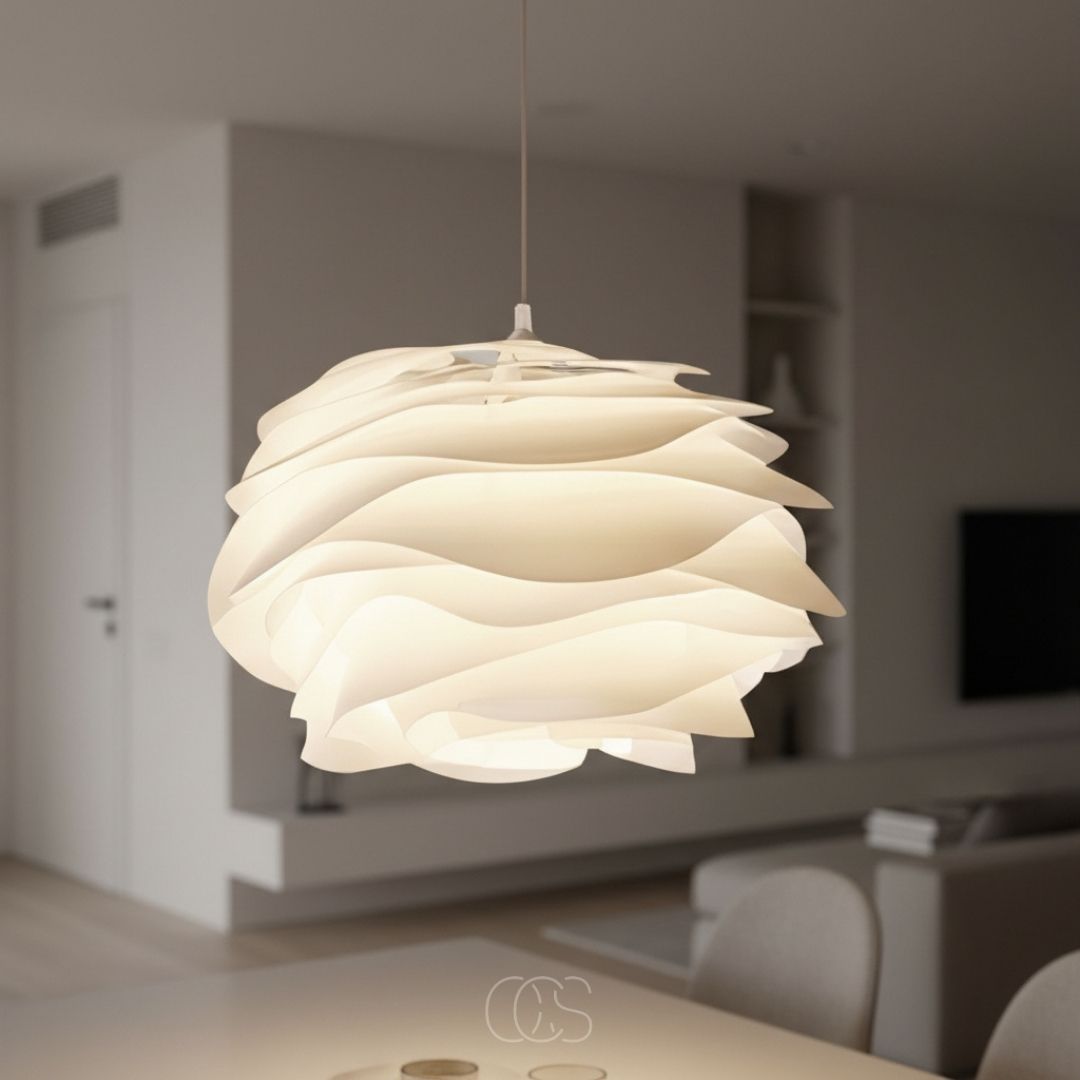 Lampa Wisząca Płatki Biała z Dyfuzyjnym Światłem