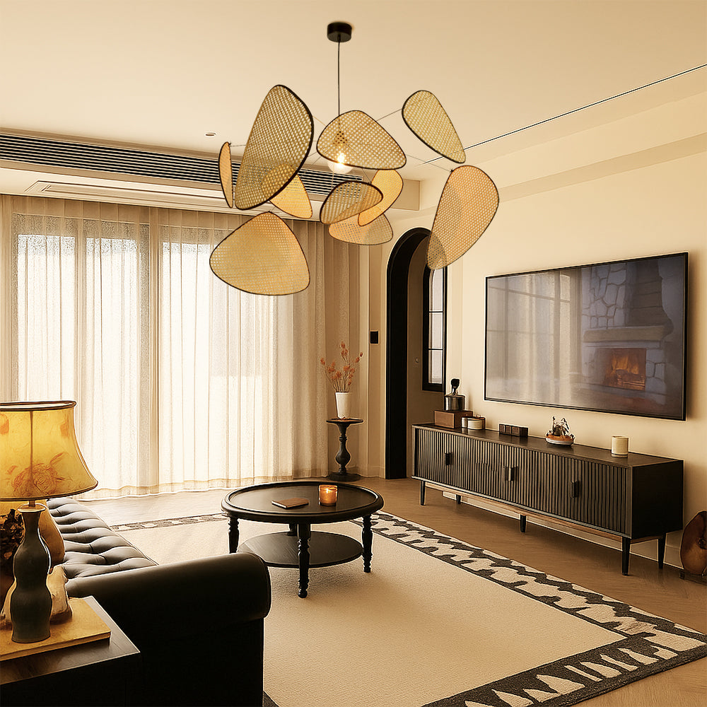 Lampa Wisząca z Plecionego Rattanu Skandynawska - 3