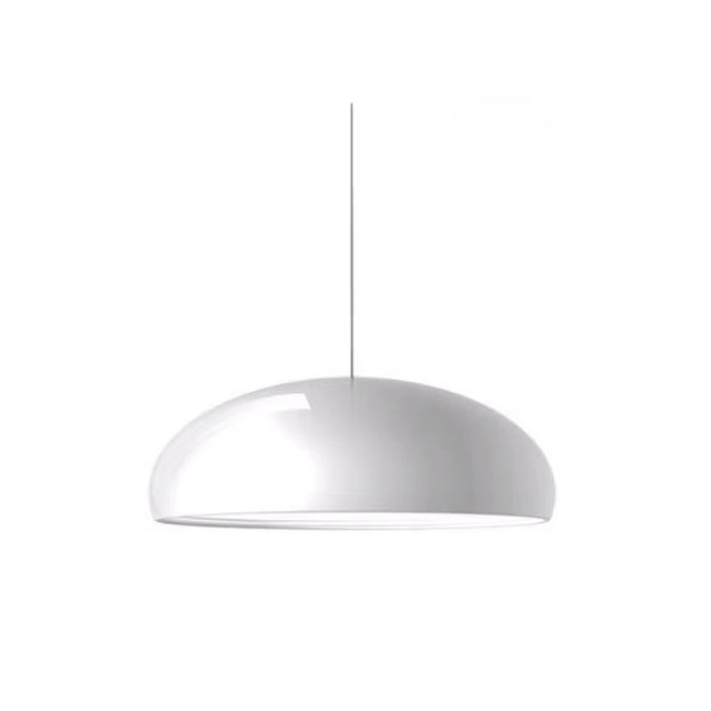 Lampa Wisząca Włoska z Metalowym Kloszem 45 Cm - Biały