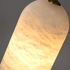 Lampa Wisząca z Marmuru z Miedzianym Wykończeniem - 9