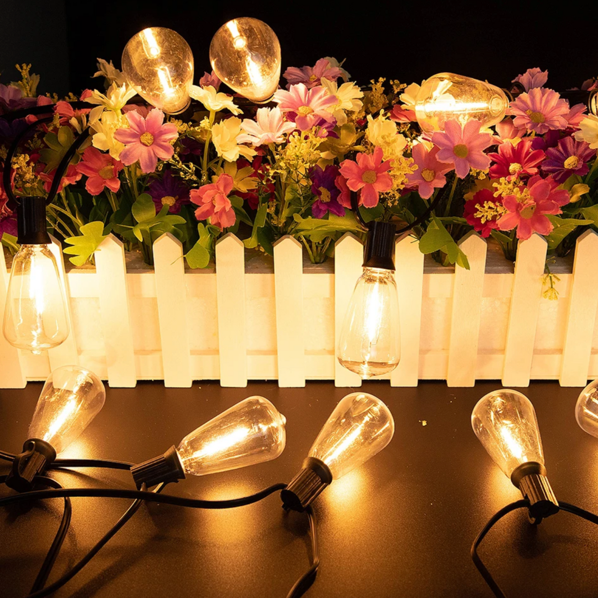 Lampa Ogrodowa Girlanda Świetlna 10 M z Piętnastoma Żarówkami - 4