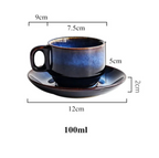 Filiżanka ze Spodkiem Ceramiczna Głęboki Błękit do Kawy i Espresso - 7