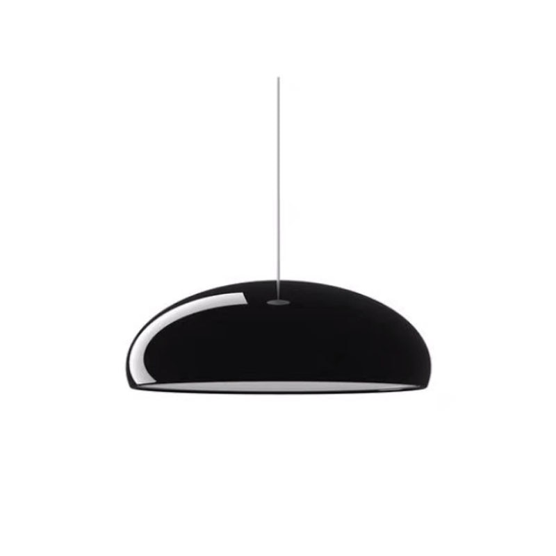 Lampa Wisząca Włoska z Metalowym Kloszem 45 Cm - Czarny