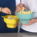 Miska Silikonowa do Popcornu Składana z Pokrywką