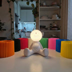 Lampa Stołowa LED Figurka z Plisowanym Kloszem - 12