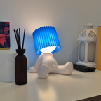 Lampa Stołowa LED Figurka z Plisowanym Kloszem - 8