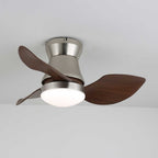 Wentylator Sufitowy z Oświetleniem LED Nikiel i Orzech 60 Cm - 3
