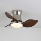 Wentylator Sufitowy z Oświetleniem LED Nikiel i Orzech 60 Cm - 6