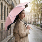 Parasol Kwiatowy z Drewnianą Rączką i Powłoką UV