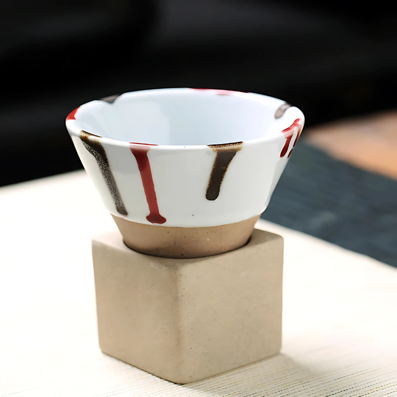 Filiżanki do Espresso Ceramiczne Zestaw 2 Szt. Ręcznie Szkliwione 100 - 11