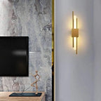 Kinkiet Złoty Smukły Aluminiowy z Wbudowanym LED - 3
