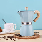 Kawiarka Aluminiowa Espresso do Kuchenki z Drewnianą Rączką - 3