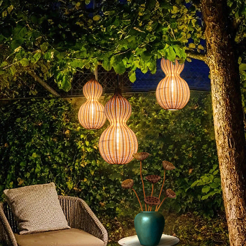 Lampa Wisząca Zewnętrzna Bohemian z Plecionki Kalebas - 17