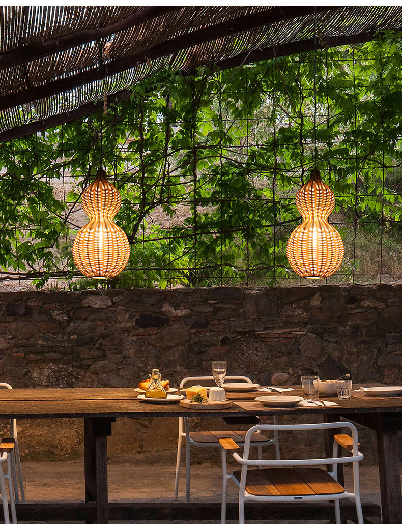 Lampa Wisząca Zewnętrzna Bohemian z Plecionki Kalebas - 22