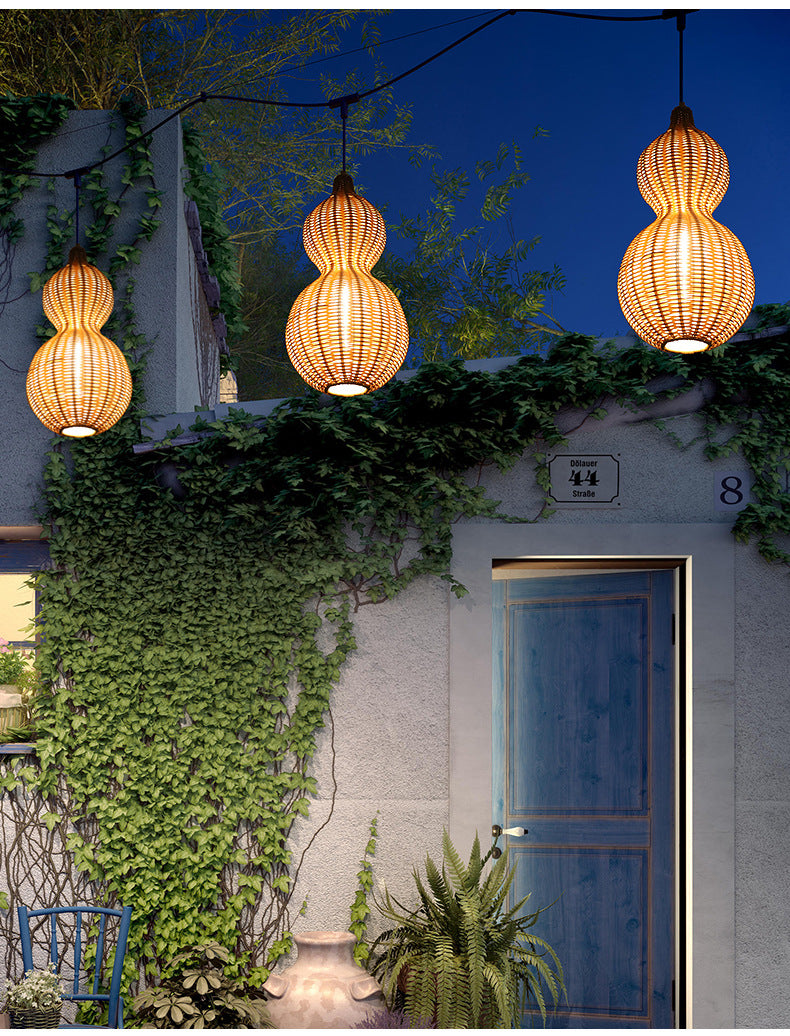 Lampa Wisząca Zewnętrzna Bohemian z Plecionki Kalebas - 24
