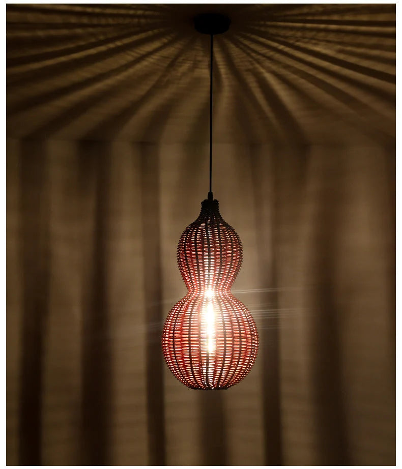 Lampa Wisząca Zewnętrzna Bohemian z Plecionki Kalebas - 9