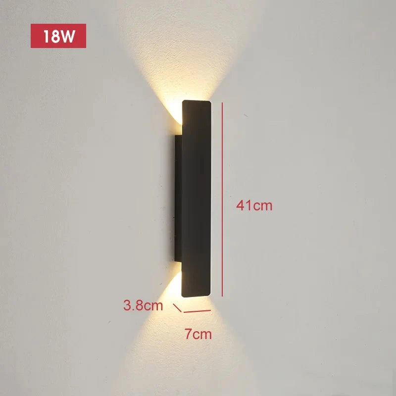 Kinkiet Zewnętrzny LED Minimalistyczny z Oświetleniem Góra-Dół - 12
