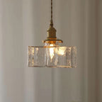 Lampa Wisząca Vintage ze Żebrowanego Szkła z Żelazną Ramą - 14