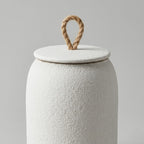 Ceramiczny Pojemnik z Pokrywką i Jutowym Uchwytem - 6