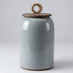 Ceramiczny Pojemnik z Pokrywką i Jutowym Uchwytem - 7