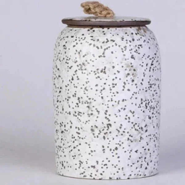 Ceramiczny Pojemnik z Pokrywką i Jutowym Uchwytem - 9