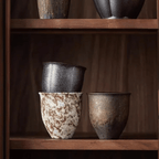 Ceramiczny Zestaw Filiżanek do Kawy i Herbaty w Stylu Rustykalnym - 3