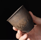 Ceramiczny Zestaw Filiżanek do Kawy i Herbaty w Stylu Rustykalnym - 4