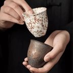 Ceramiczny Zestaw Filiżanek do Kawy i Herbaty w Stylu Rustykalnym - 5