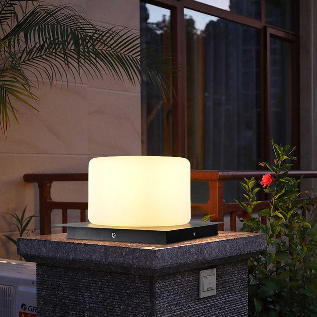 Lampa Ogrodowa Słupkowa Zewnętrzna ze Szklanym Kloszem LED 3000K