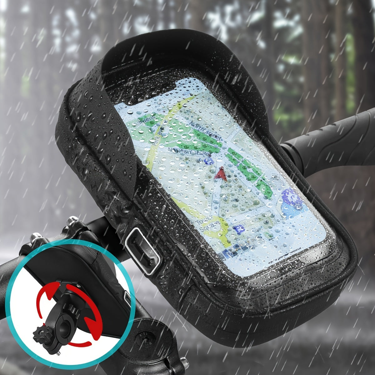 Uchwyt na Telefon na Rower z Obrotem o 360 Stopni - 3