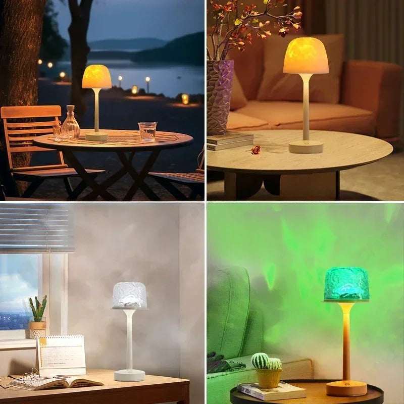 Lampa Stołowa Bezprzewodowa Dotykowa z Metalowym Wykończeniem - 6