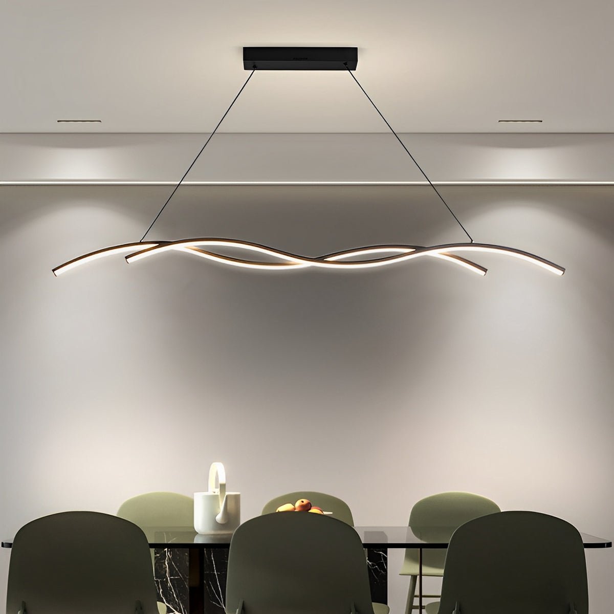Lampa Wisząca LED Wave Ściemnialna Czarna - 2