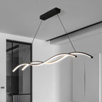 Lampa Wisząca LED Wave Ściemnialna Czarna - Czarny