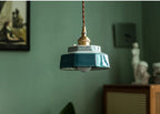 Lampa Wisząca Ceramiczna z Miedzianym Mocowaniem - 9
