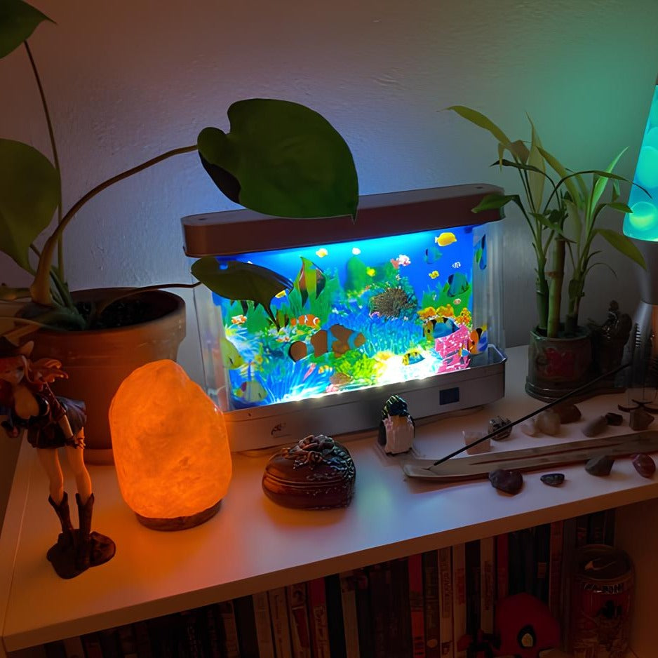 Lampa Stołowa Retro z Poruszającymi Się Rybkami - 4