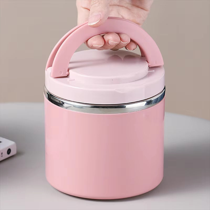Termos na Żywność ze Stali Nierdzewnej Szczelny 630 Ml i 1000 Ml - Różowy