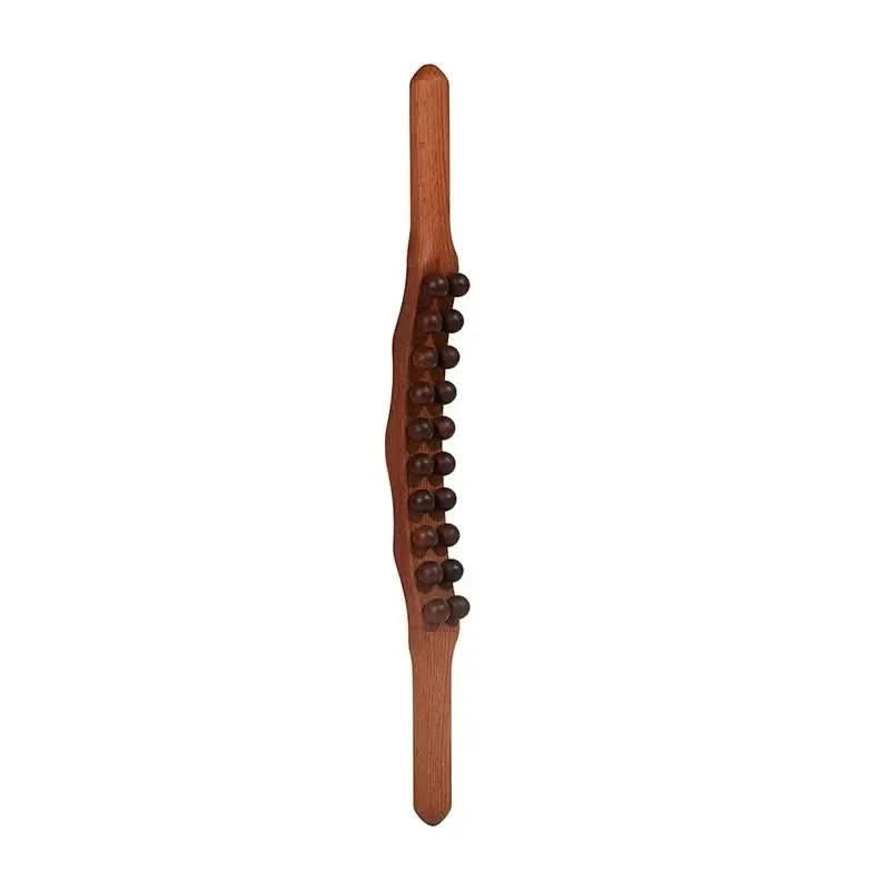 Drewniany Masażer Stick Gua Sha do Masażu Ciała z Kulkami - 9