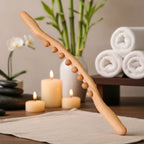 Drewniany Masażer Stick Gua Sha do Masażu Ciała z Kulkami