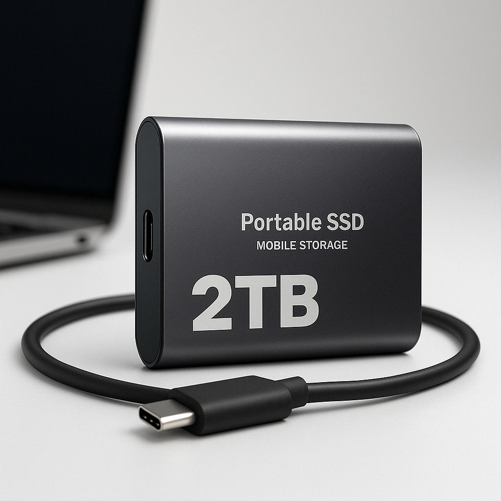 Dysk SSD Zewnętrzny Przenośny z USB-C 2TB - Czarny