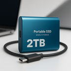 Dysk SSD Zewnętrzny Przenośny z USB-C 2TB - Niebieski