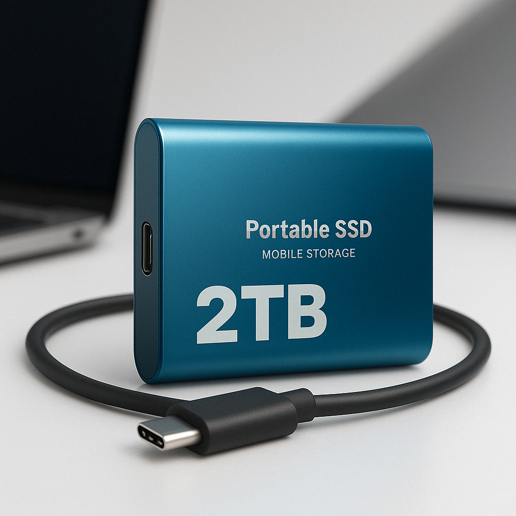 Dysk SSD Zewnętrzny Przenośny z USB-C 2TB - Niebieski