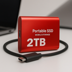 Dysk SSD Zewnętrzny Przenośny z USB-C 2TB - Czerwony