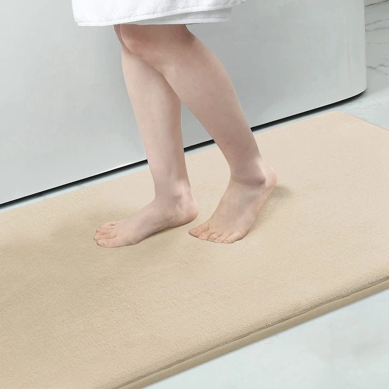 Dywanik Łazienkowy Antypoślizgowy z Pianką Memory Foam - Beżowy