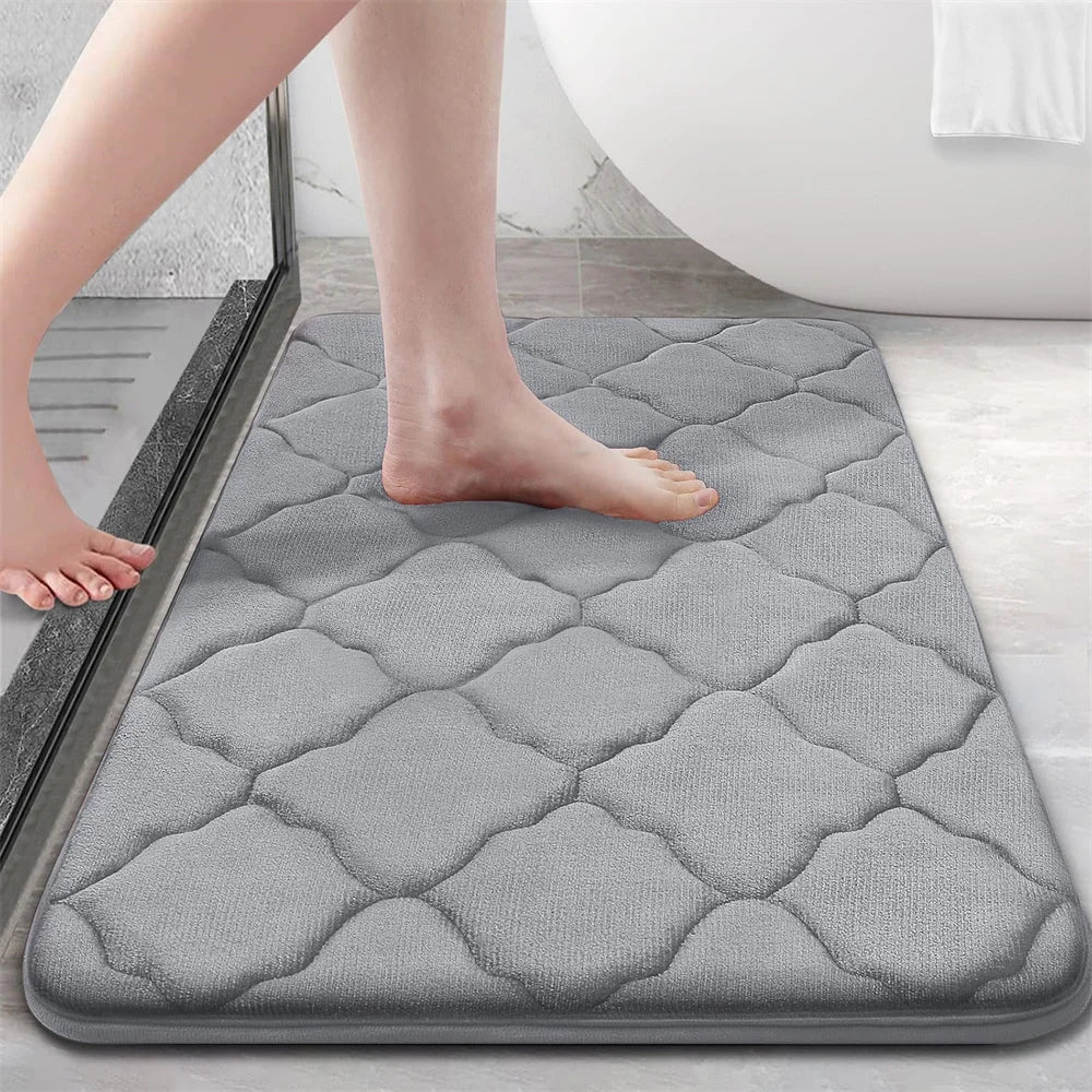 Dywanik Łazienkowy z Memory Foam z Antypoślizgową Podstawą - Szary
