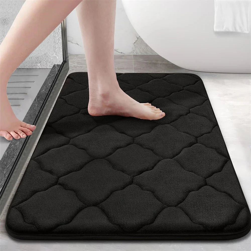 Dywanik Łazienkowy z Memory Foam z Antypoślizgową Podstawą - Czarny