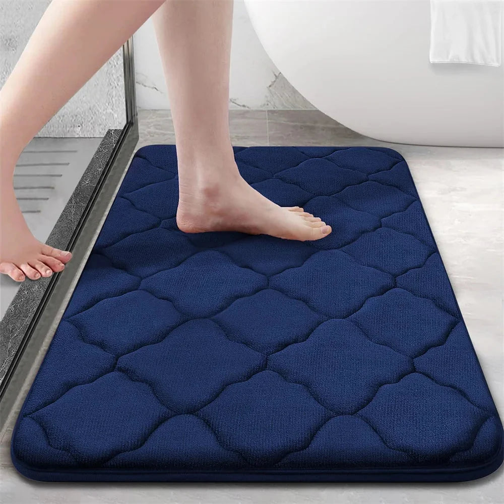 Dywanik Łazienkowy z Memory Foam z Antypoślizgową Podstawą - Granatowy