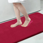 Dywanik Łazienkowy z Memory Foam z Antypoślizgową Podstawą - Bordowy