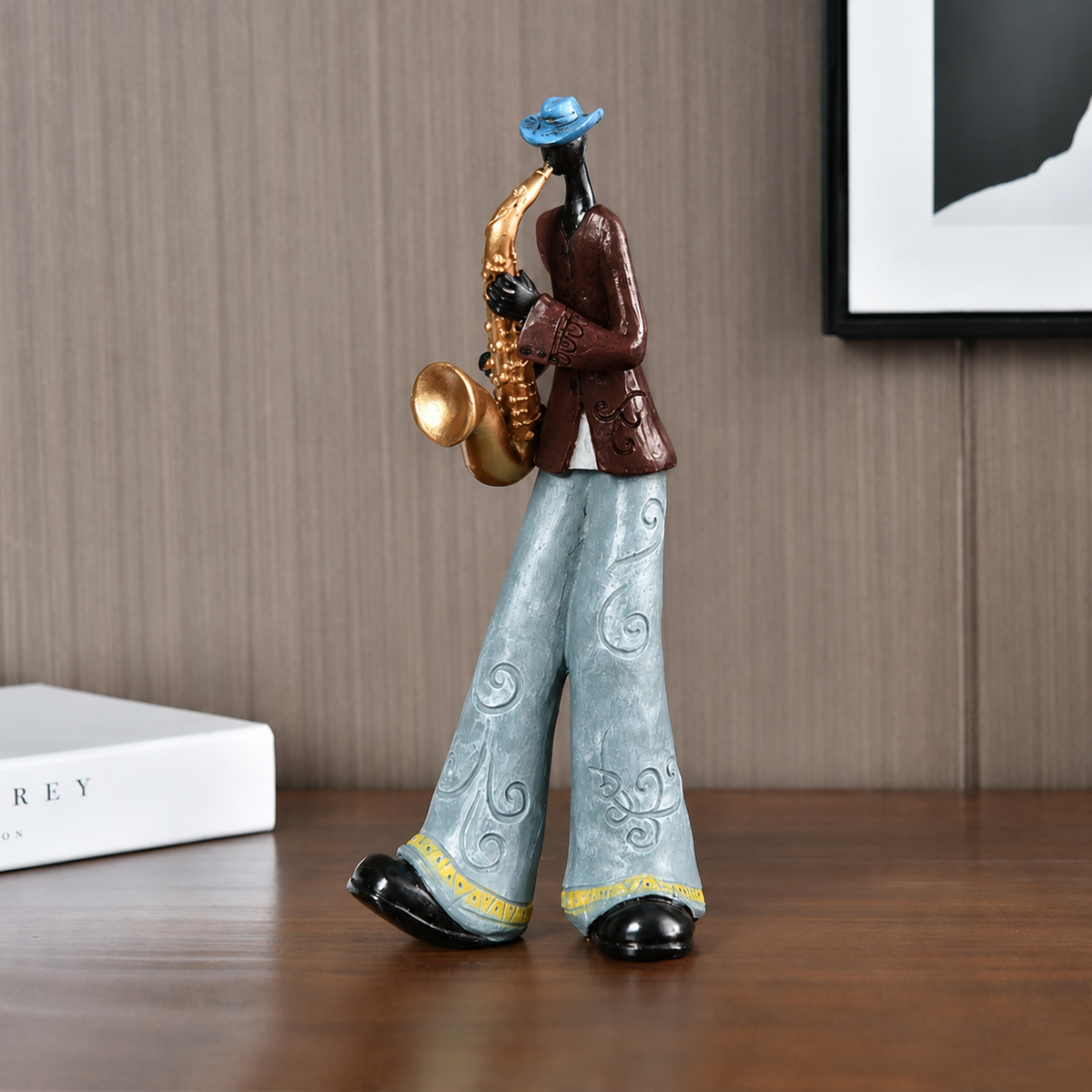 Figurka Muzyk Jazzowy Retro Dekoracja na Półkę - 10
